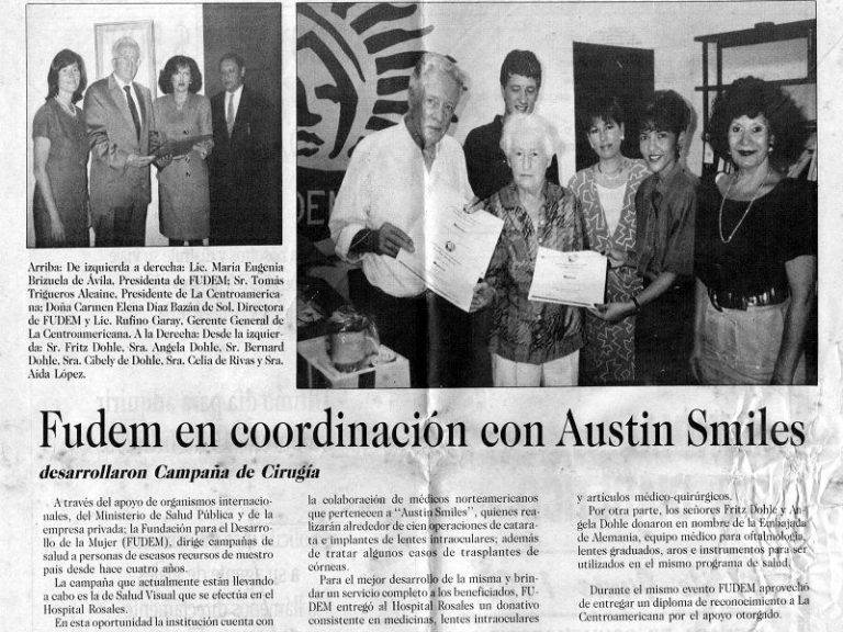 Donación a FUDEM - 1993 - Los Fundadores El Salvador