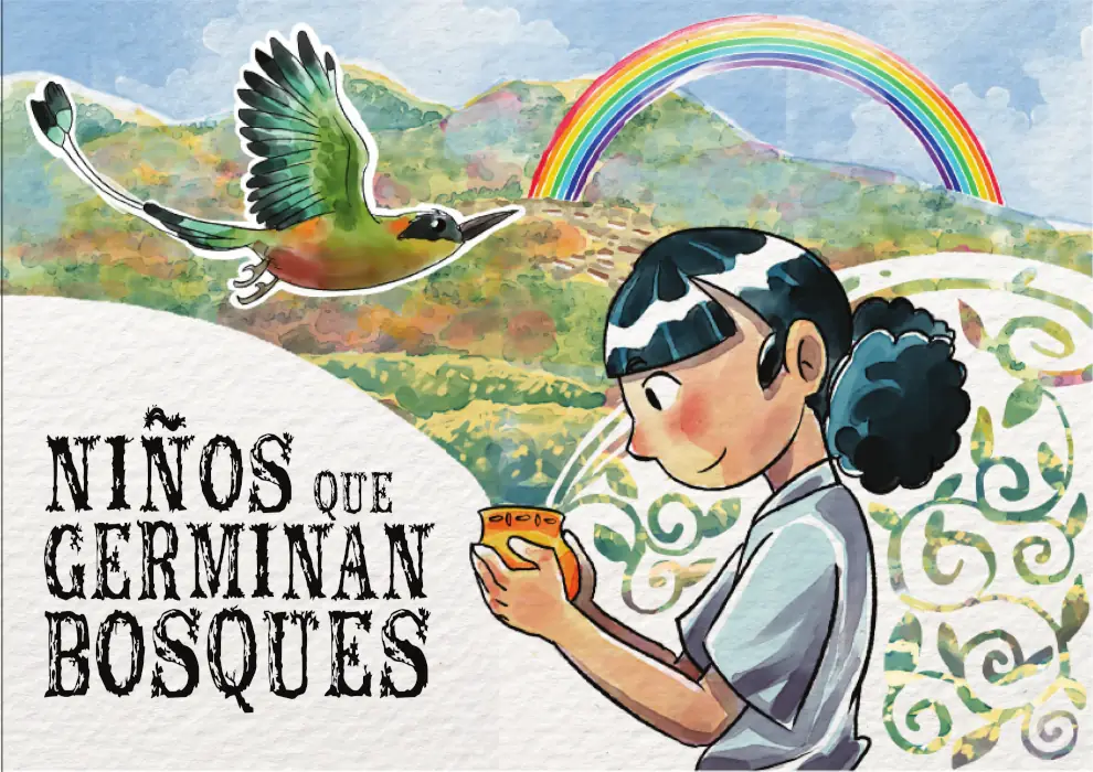 Niños que germinan bosques